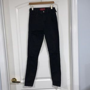 Lucky Brand Black Distressed High Waisted Jeggings